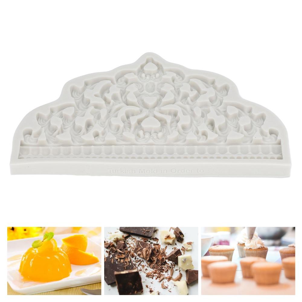 3D Relief Pattern Fondant Mold Food Grade Silicone Cake Decorating Mold Craft Making