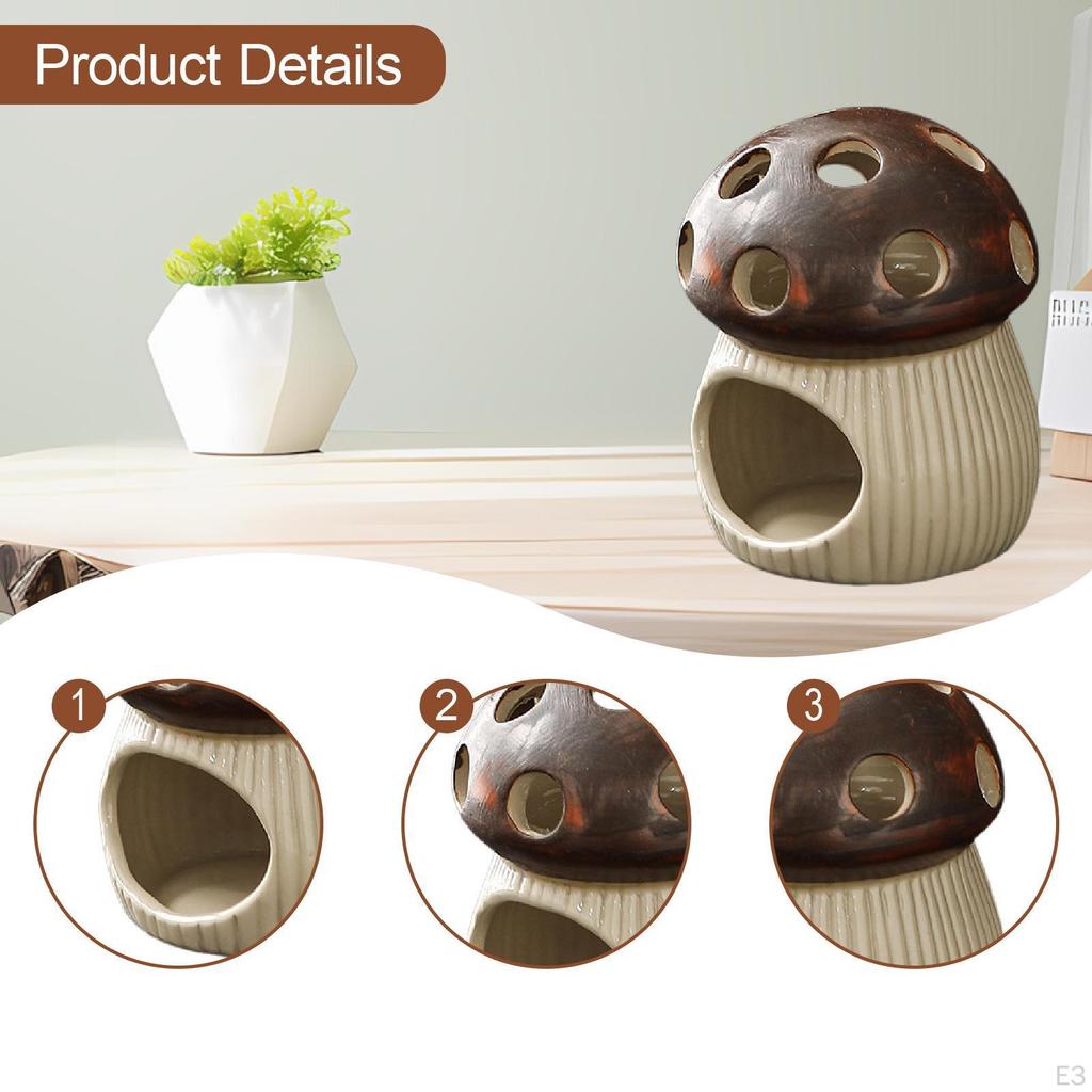 Mushroom Holder Ceramic Burner Desk Furnishings Sage Stand Smudge Bowl Farmhouse Meditation Yoga
