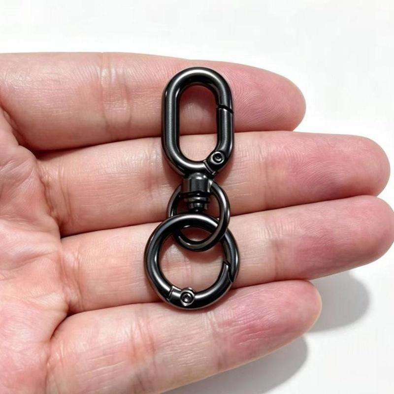 Metal Double Opening Swivel Spring Snap Hooks 2/10Pcs Durable Clasp Clips for DIY Craft Pet Leash Camping Supplies