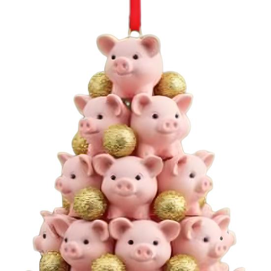 Stacking Animal Pendant Animal Christmas Tree Pendant 2D Acrylic Hanging Decoration for Xmas Tree Backpack Keychain Car