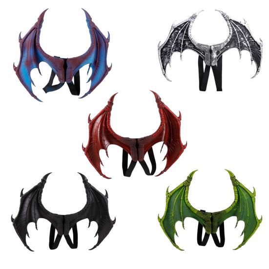 Cosplay Dragon Wings Halloween Decoration with Elastic Straps Easy-to-Wear Dragon Costume Wings Party Supplies