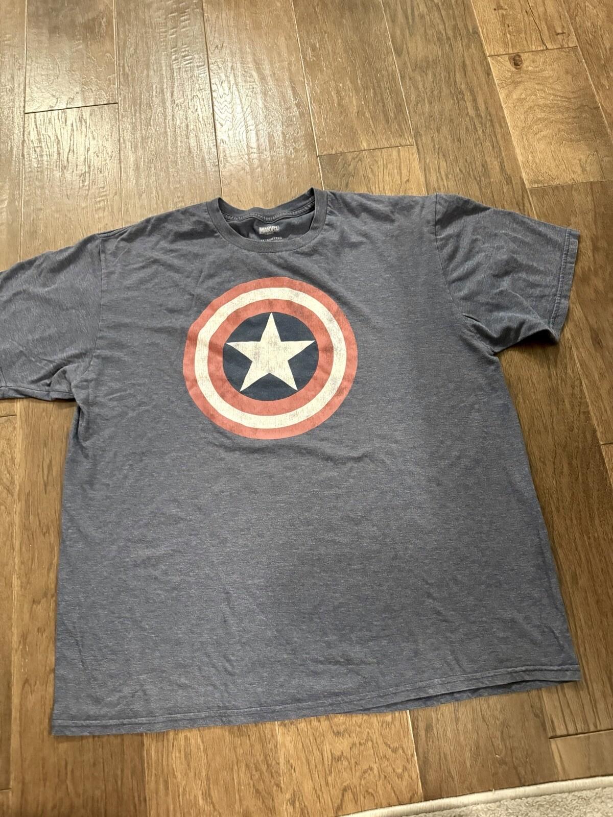 Marvel Captain America heather-blue t-shirt - Size 2X S