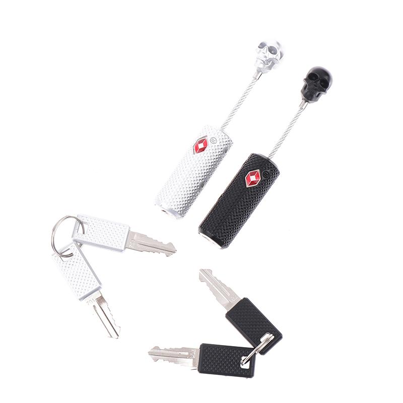 Celní zámek Overseas Lebka Kovový vozík Kufr na zavazadla Batoh Visací zámek s ocelovým lankem Zámek proti krádeži Zámek na zavazadla