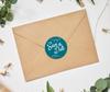 Darling Souvenir DIY 45 Pcs Dark Brown Leaf Vines Save The Date Stickers Round Envelope Seal-1.6