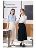 White Bow Short-Sleeve Women's Chiffon Top - Perfect for Professional Summer Wear and Interviews