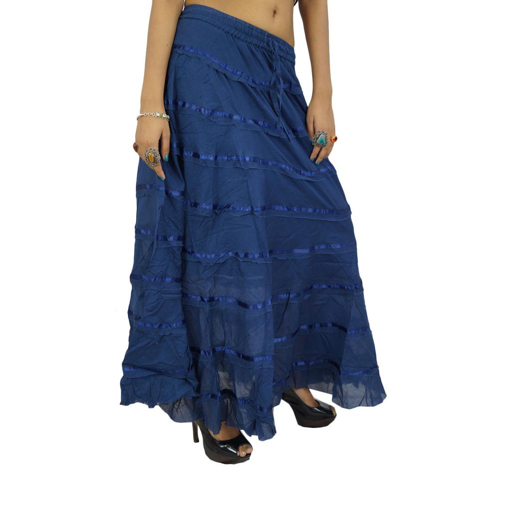 Hippie Women Clothing Gypsy Skirt Long Maxi Cotton Beach Wear