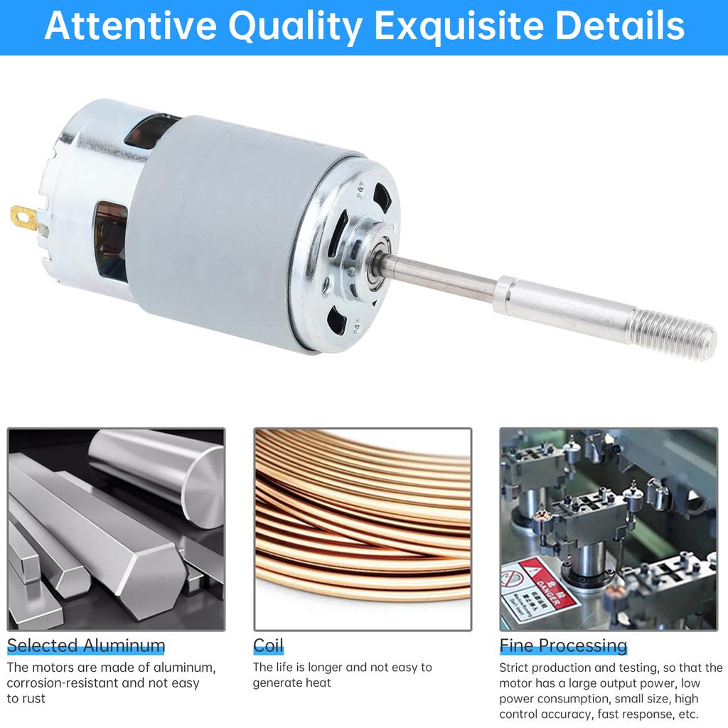 RS755 DC Fan Motor,RS775 Fan Motor 12V 3000RPM Replacement,Fit for 220V AC Electric Fan,Built-in Cooling fan,Stable Power Output