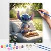 Disney DIY Oil Painting Kits Stitch Breakfast Hand Painting Home Decor Craft Gift Ideas Art Work Relaxing Bed Room Wall Decor Painting