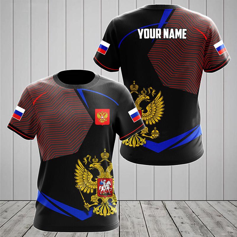 Camiseta Masculina Impressa em 3D Manga Curta Gola Redonda Pulôver Top Casual