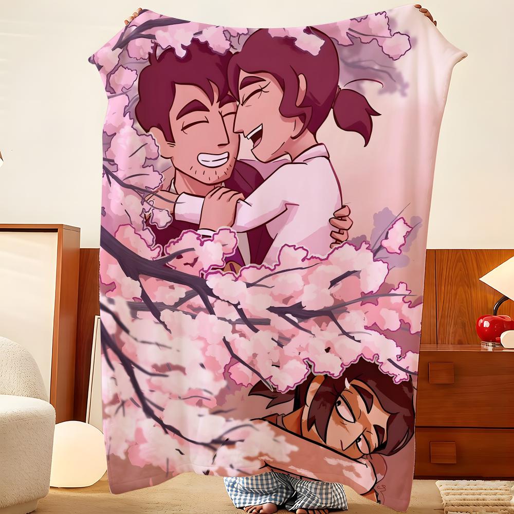 Animation I-Inside J-Job Throw Flannel Throw Blanket, Lightweight Cozy, Durable Washable Cute Cool