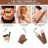 Self-Tanning Mitt Set with Waterproof Lining Double-Sided Self Tanner Glove Applicator Face Body Back Applicator Brush