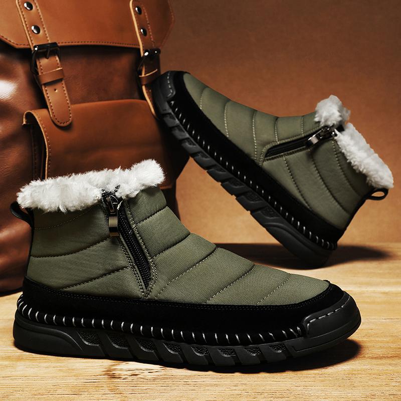 

Fashion Golden Sapling Umbrella Cloth Waterproof Boots for Men Winter Oudoor Leisure Snow Boot Hiking Shoes Comfortable Light Booties 46 зелёный