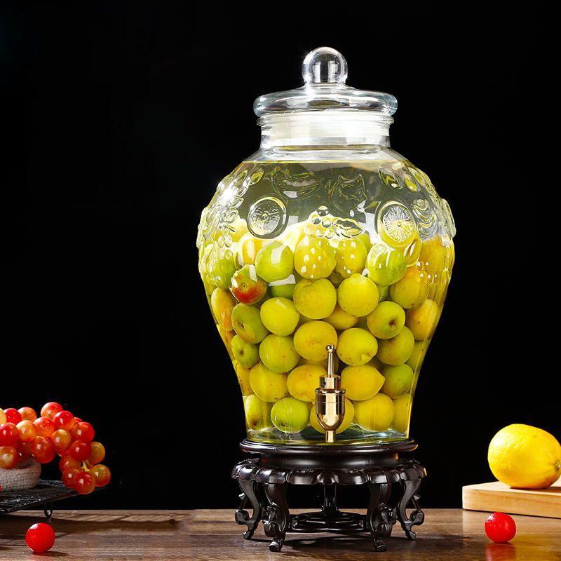 Glass Wine Infusion Bottle with Faucet