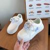 White Thick-Soled Kids' Sports Shoes for Girls - Casual Spring/Autumn 2026 Board Style for Middle and Older Children