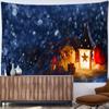 Sněží Noční scéna Tapiserie Vánoční osvětlení Oheň Nástěnný závěs Psychedelické Lesní saně Plavé Pozadí Domácí Dekor
