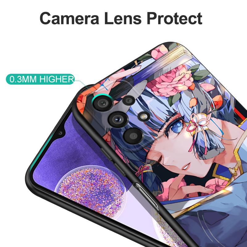 Schwarze TPU-Hülle für Samsung Galaxy A3 A5 A7 2016 2017 2018 Hülle Genshin Impact