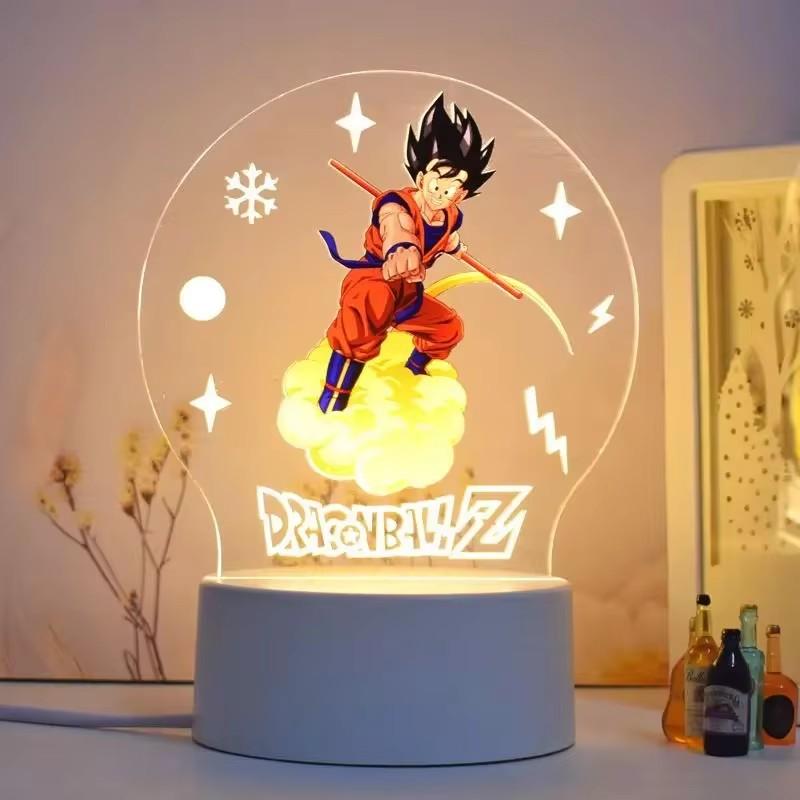Dragon Ball Night Light Series Animation Figures 3d Ornaments Goku Cartoon Stand Table Lamp Desktop Decoration Xmas Gifts