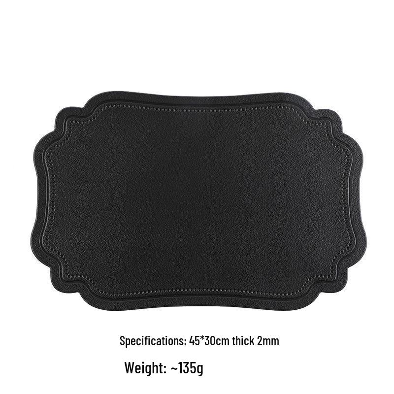 Nordic Retro Faux Leather Placemat: Waterproof, Oil-Proof, Insulated, Anti-Scald Table Mat for Household Use