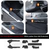 For Tesla Model Y Juniper 2025 Leather Threshold Strip Guard Pad Door Sill Protector Kit Door Welcome Pedal Threshold Strip Pad