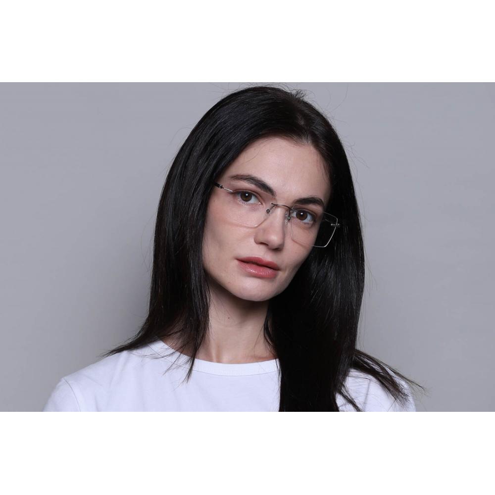 Rimless Square Silver Smartbuy Collection Chronia Tt 131 M02 Fashion Unisex Eyeglasses