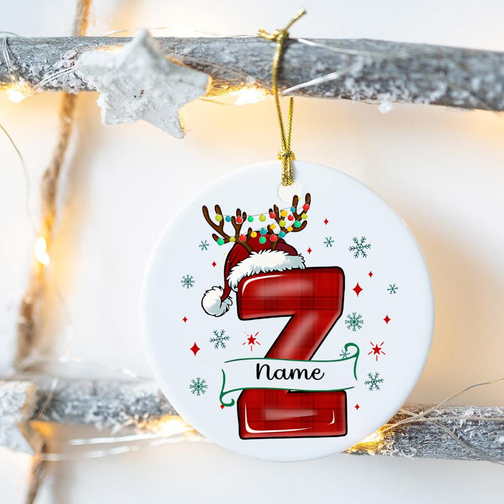 Custom Name Christmas Family Party Ceramic Ornament Personalized Christmas Ornament Xmas Gift Drop Ornaments Decor