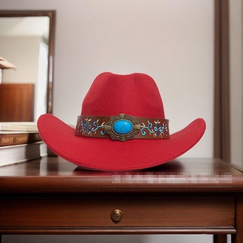 Adjustable Cowgirl Hat Shapeable Wide Brim Western Hat Trendy Cowboy Hat  for Men and Women