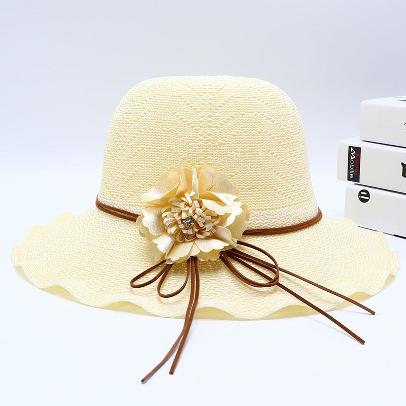 New Straw Hat Women's Outdoor Sunshade Sunscreen Hat Big Brim Trendy Vacation Beach Hat Breathable Cool Hat