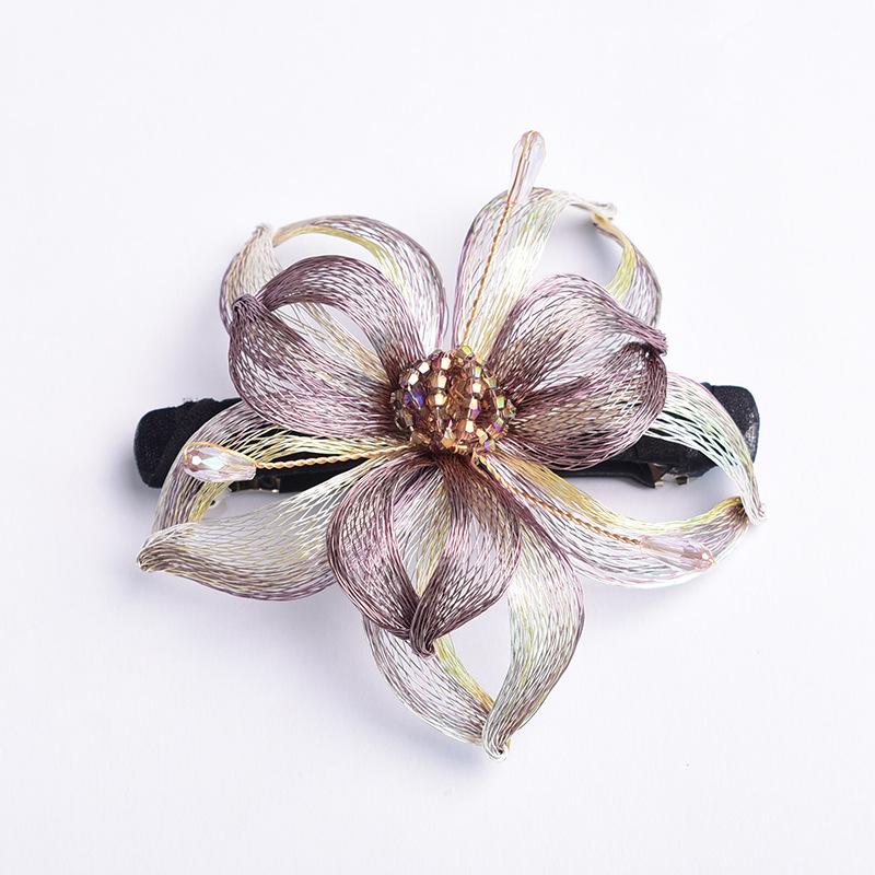 

Ретро Ручной работы Плетеный Цветок из Медной проволоки Заколка для волос Аксессуары для волос для женщин Элегантная Заколка-автомат Головной убор невесты Тиары для девочек Подарок