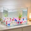 Clear Flat Glass Marble For Vase Aquarium Pebbles Vase Fillers Beads Loose Glass Rounds for Table Styling, Jar Arrangements and Craft Projects,