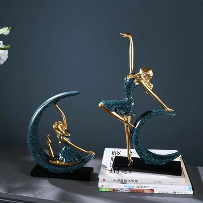 Mädchen Mond Figur Ballett Tänzerin Statue Wohnzimmer TV Schrank Dekoration Ornamente Geburtstagsgeschenke Kunsthandwerk Heimdeko Figuren