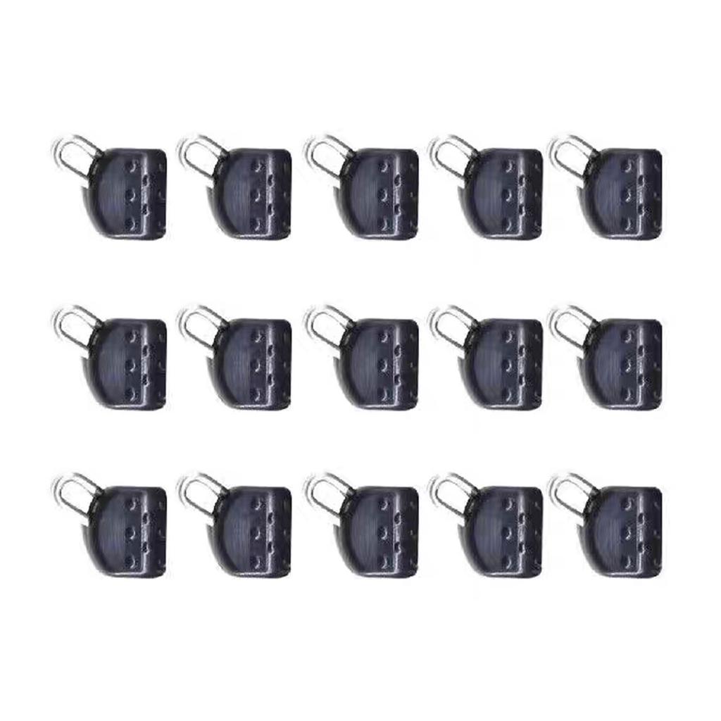 15Pcs Float Rest Fishing Sinker Slip Clip Hook Clear Snap Fishing Weight Slide for Braid Fishing Line Easy to Use