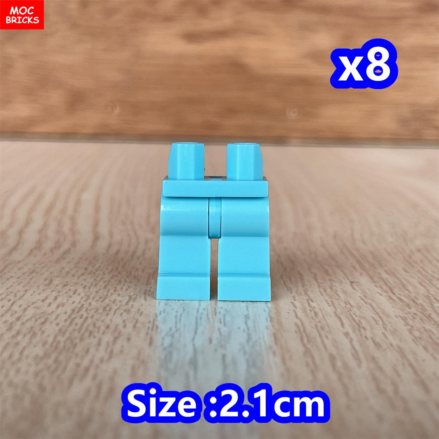 8 Stück/Los MOC Steine Leere Hosenbeine Körperbekleidung Figur Zubehör Zusammengebaute Bausteine Spielzeug Kinderpuppen