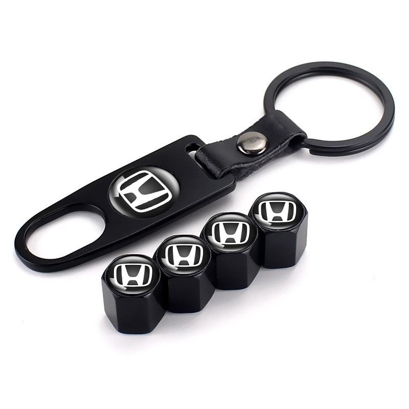 4pcs Car Metal Wheel Tire Valve Caps Stem Cover For Honda Civic Fit Accord City Vezel CRV S660 Odyssey HRV Insight Pilot Type-R