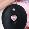 Fashion Zircon Belly Button Rings Stainless Steel Heart Navel Piercing Barbell Shiny Crystal Belly Rings For Women Body Jewelry