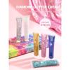 QIBEST Burst Glitter Eyeshadow Glitter Cream Face Body Polarized Glitter Cream Highlighter Oslnivý rozjasňující oční stín