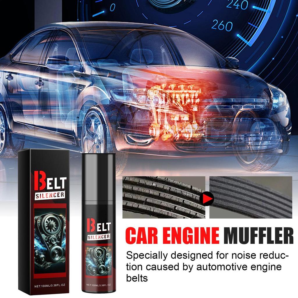 Car Engine Belt Silencers Car Engine Belt Noise Lubrication Protection 100ml Prolongs Belt Life Engine Belt Dressing Spray
