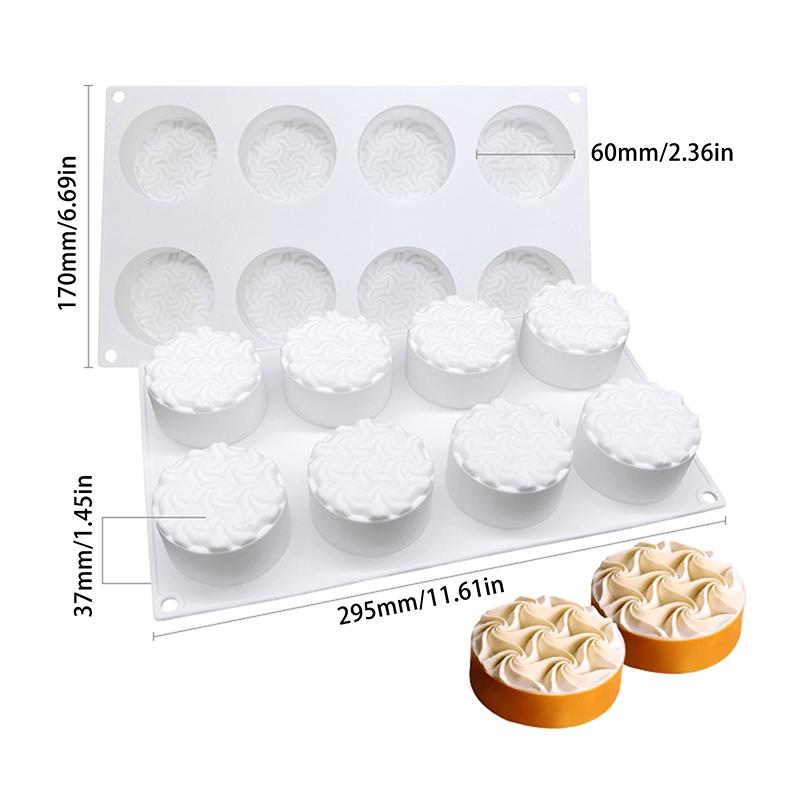 Kulatá silikonová forma na pěnový dort Pečicí forma Čokoláda Fondant Dezert Brownie Pečivo Znovu použitelný Kuchyňský nástroj na pečení dortů