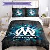Olympique Lyonnais FC Printed 3PCS Bedding Set Breathable Duvet Cover with Pillowcases Decorative Bed Linen for Bedroom Home