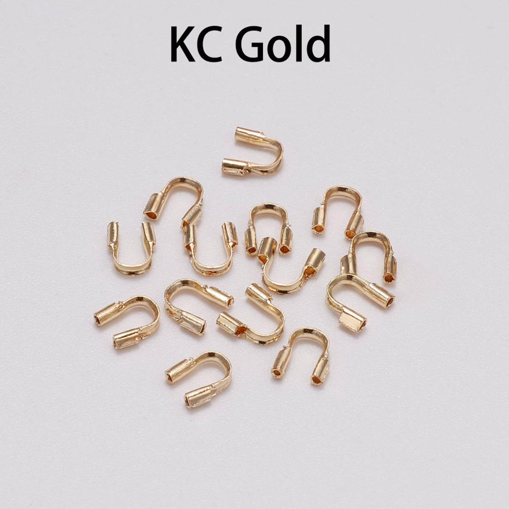 100Pcs/Bag 4.5*4mm Wire Protectors Wire Guard Guardian Protectors Loops U Shape Connector Accessories For Jewelry Making Finding