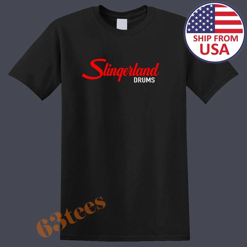 Slingerland Men s T-Shirt Women s Tee Top Unisex Black Size S to 5XL L