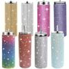 Bling Rhinestone Thermos Bottles Leopard Print Vacuum Flasks  Outdoor Activities