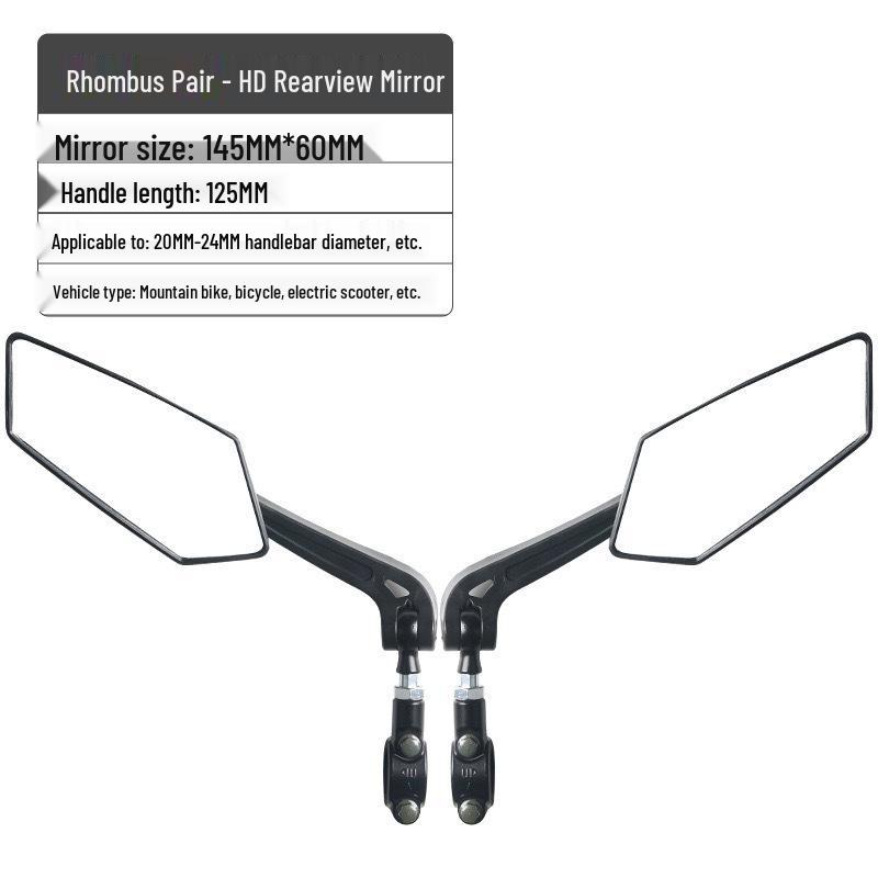 Electric Vehicle Bicycle Rearview Mirror, 360° Adjustable HD Flat Reflective Cycling Accessory