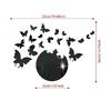Butterfly Moon Acrylic 3D Wall Sticker | Self-Adhesive Removable Mirror Wallpaper for Wall | Living Room Bedroom Decor