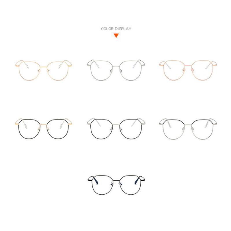 Big Frame Anti Blue Light Computer Glasses Women Metal Retro Nearsighted Spectacles Prescription 0 To -6 0