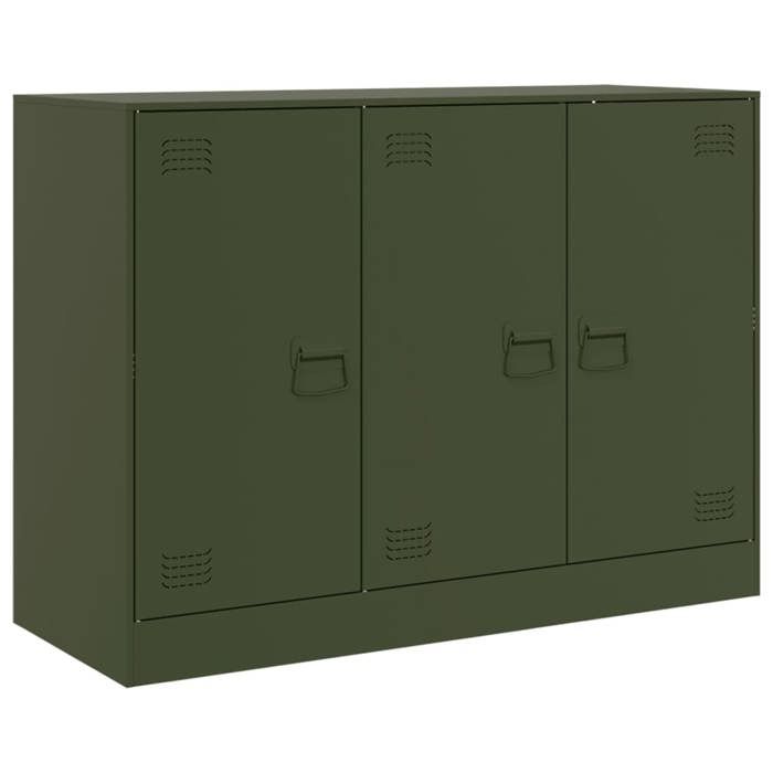 VidaXL Olive Green Buffet 99x39x73 Cm Steel, Cabinet, Sideboard, Storage Cabinet, Cabinets, Cupboard, High Buffet, 841725