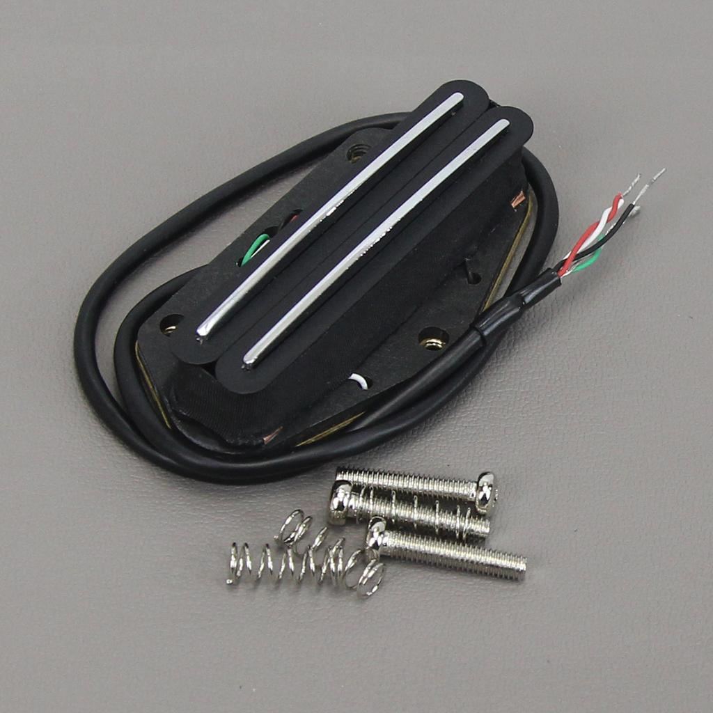 FLEOR Alnico V Dual Rails Pickup Guitar Humbucker Bridge Pickup fit for TL Guitar,6K/9K/12K Option