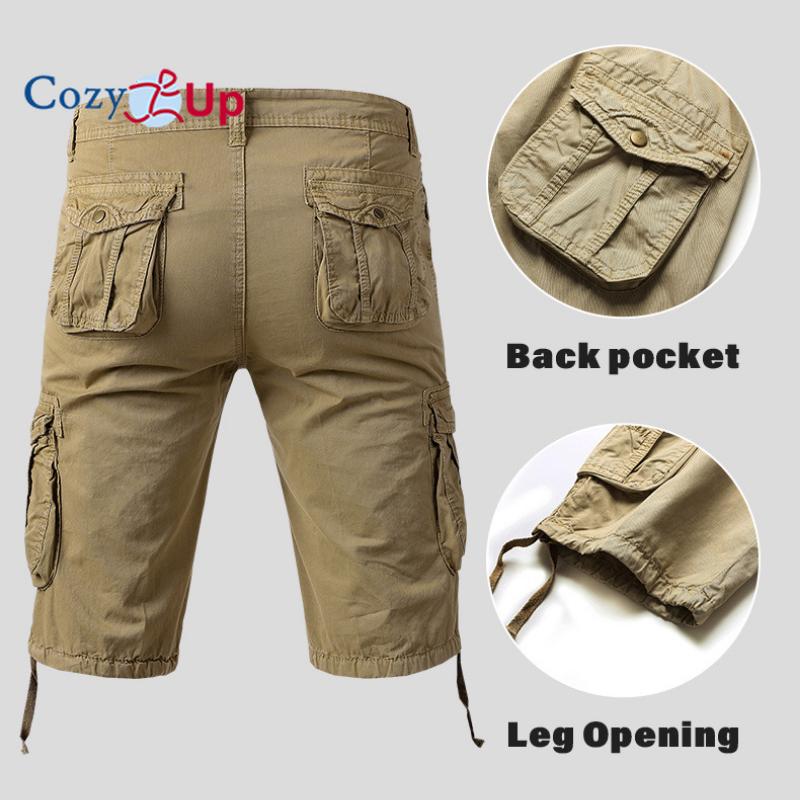 Cozy Up Cargo Shorts for menn Camo Cargo Shorts Avslappet passform Utendørs Cargo Shorts med flere lommer Bomull