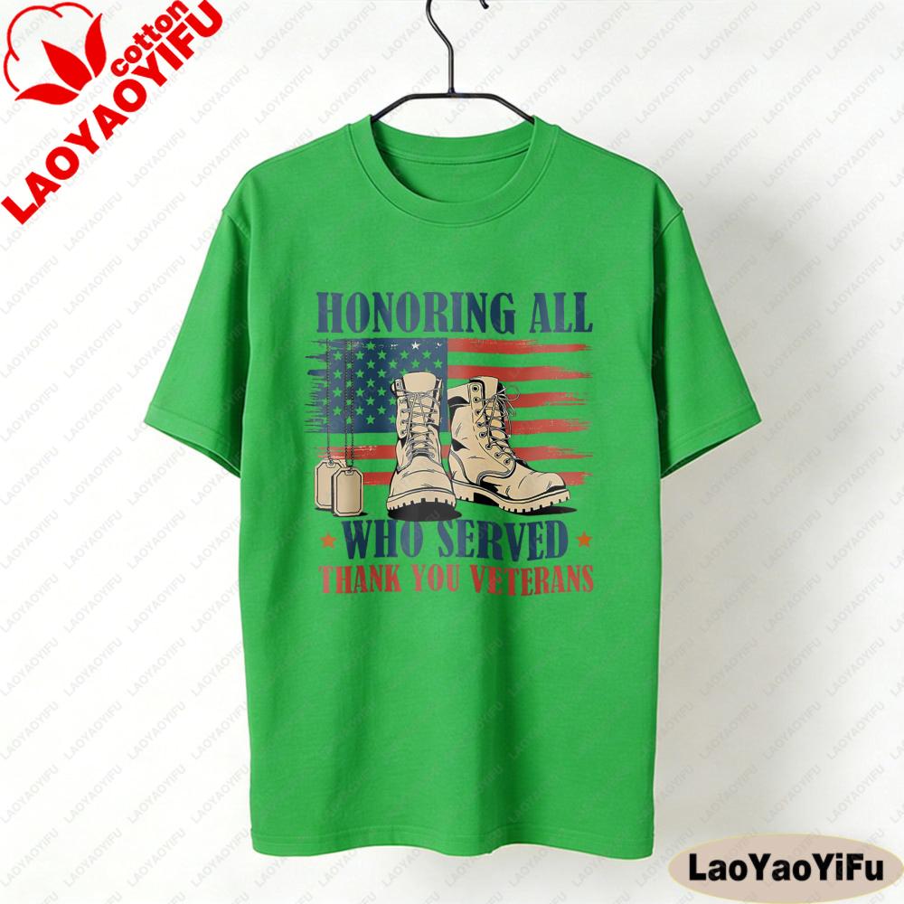US Honoring All Who Served T Shirt Thank You Veterans Tops Veterans Day Women Fashion Clothes Ropa Mujer Oneck T Shirt
