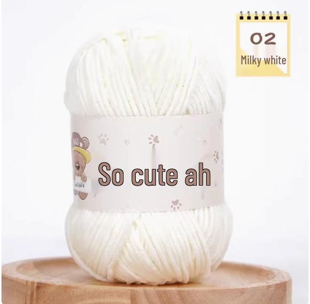 Süße matte Chenille-Wollkugel: Feines Eisstreifen-Garn für DIY-Häkelpuppen & Decken