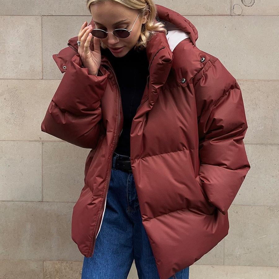 Women's Autumn and Winter European and American Loose Jacket Warm and Fashionable Coat